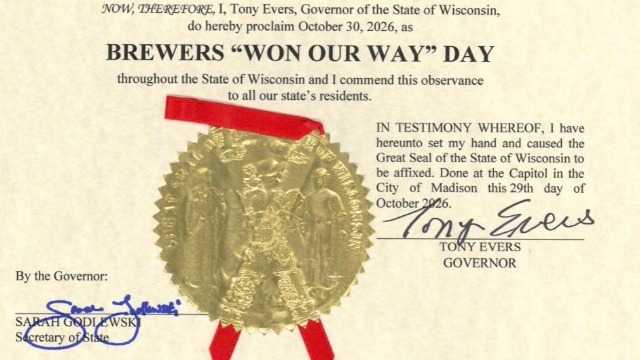 Gov. Evers declares Friday as  Brewers 'Won Our Way' Day  — Bayside Community news
